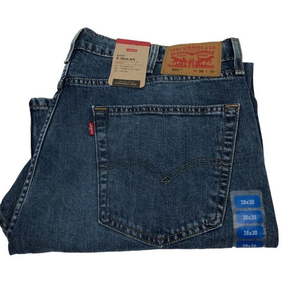 LEVIS MENS‎ 505 REGULAR JEANS SIZE 38X30 NEW WITH TAG - Picture 1 of 6
